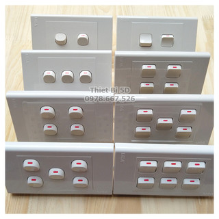 Bộ Công tắc LiOA - Loại 1 - 6 Công tắc tròn Dòng SE18