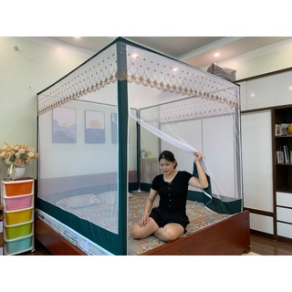 [Siêu Hot] - Màn Khung Chụp Không Khoan Tường  2 cửa Cao 1m70