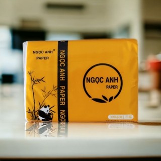 Giấy ăn rút gấu trúc Ngọc Anh trắng mịn dai mềm