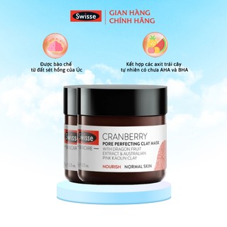 Mặt nạ se khít lỗ chân lông & làm sáng da Swisse Cranberry Pore Perfecting Clay Mask 70g