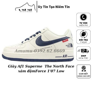 Giày Af1 Superme The North Face xám đậm Full size 36-43 sneaker nam nữ
