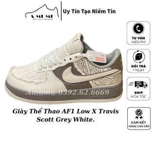 Giày thể thao af1 low x travis scott grey white. giày thể thao af1 travis scott xám trắng hót 2