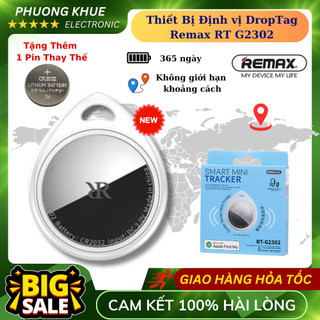 Định Vị GPS Mini Droptag Remax RT G2302 Định Vị Toàn Cầu Không Cần Lắp Sim Tích Hợp Còi Báo - Bảo Hành 12th