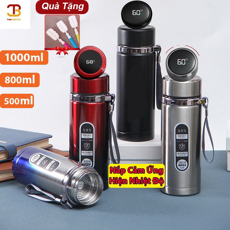 Bình giữ nhiệt TAM BOTTLE 500ml-1000m cao cấp có nắp lọc trà - Bình đựng nước giữ nhiệt lớn tiện lợi lõi inox 304- BTC02