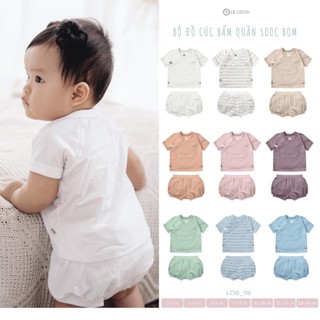LECOON- Bộ đồ cúc bấm Le coon cho bé trai quần sooc bom LC10-116
