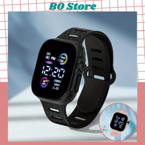 Đồng hồ đèn Led điện tử phong cách dễ thương dễ xem giờ DH19