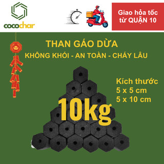 10kg - Than nướng sạch không khói, than BBQ không khói- Sự Lựa Chọn Tuyệt Vời Cho Gia Đình và Dã Ngoại Ngoài Trời