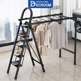 DECROOM Thang Gấp Đa Năng Dày Dặn, Giàn Phơi Quần Áo Giá Đựng Đồ Thang Leo Xương Cá Giá Gấp Để Phơi Quần Áo Và Chăn Mền