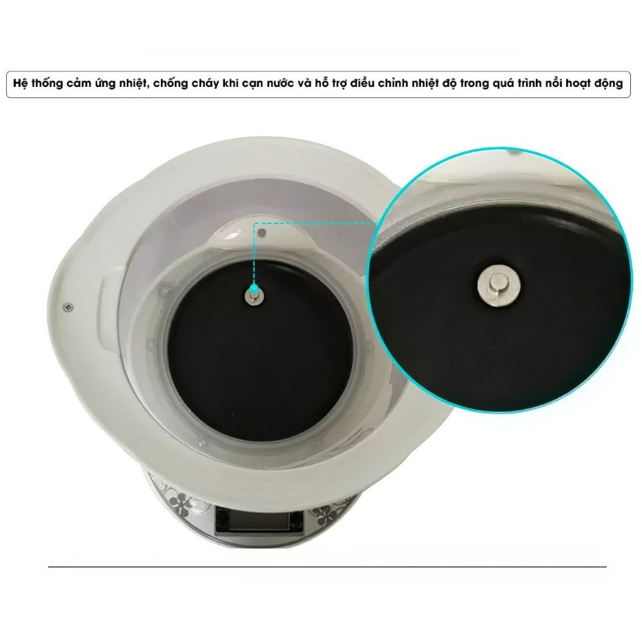 Máy Chưng Yến Cách Thủy Bennix BN-07SLC, Nồi Tiềm Hầm Chưng Yến Nấu Cháo Chậm Thố Thủy Tinh Cao Cấp 0.7L