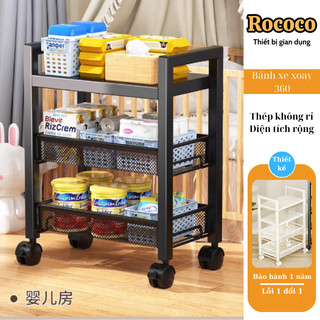 Kệ bếp đa năng , kệ để đồ đa năng 3 tầng, 4 tầng đựng đồ dùng nhà bếp siêu tiện lợi rococo ko180
