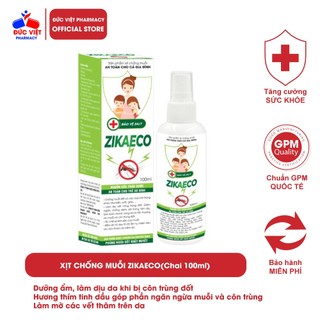 Xịt chống muỗi ZikaEco an toàn cho mẹ và bé lọ 100ml
