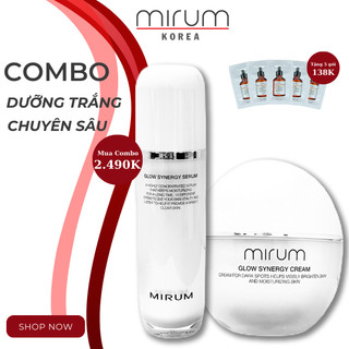 COMBO Dưỡng trắng chuyên sâu, mờ nám và tàn nhang Mirum 45ml / 55ml