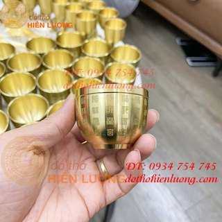 Bộ Ly Chén Đũa Dâng Đền Bằng Đồng