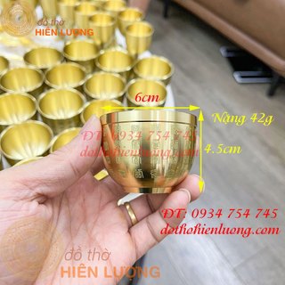 Bộ Ly Chén Đũa Dâng Đền Bằng Đồng