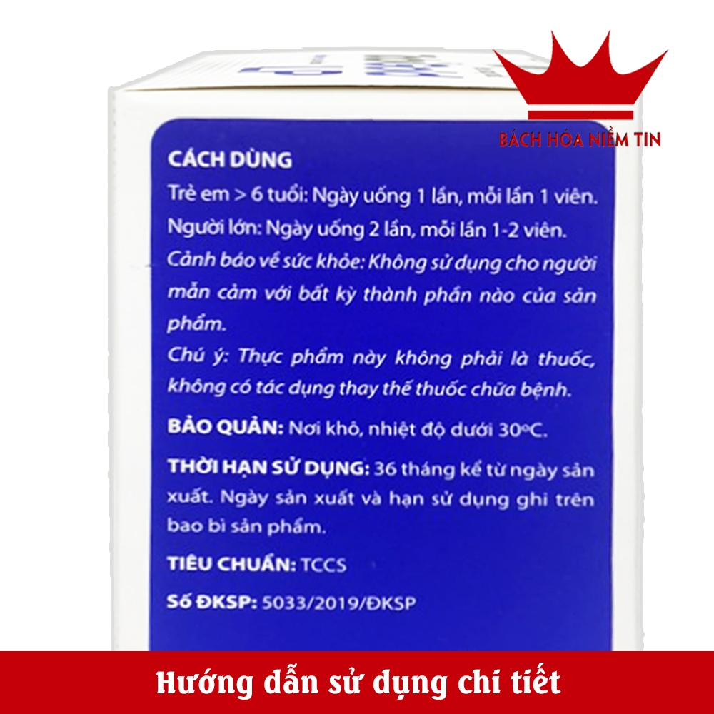 Viên uống Sáng Mắt TOBI GOLD LP - tăng cường thị lực, giảm nguy cơ đục thủy tinh thể thoái hóa điểm vàng - Hộp 60 viên