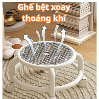 Ghế tròn xoay bệt có bánh xe đa năng xoay 360 độ , ghế nail , ghế bệt đóng hàng khung viền chắc chắn , màu sắc trẻ trung