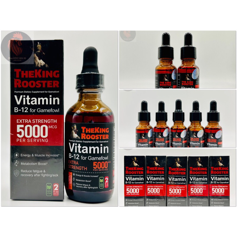 _••𝐕𝐈𝐓𝐀𝐌𝐈𝐍 𝐁𝟏𝟐 𝟓𝟎𝟎𝟎 𝐓𝐇𝐄𝐊𝐈𝐍𝐆 𝐑𝐎𝐎𝐒𝐓𝐄𝐑- Chai 20-60ml - 🇺🇸