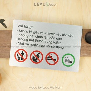 Bảng nội quy giữ sạch nhà vệ sinh chung bằng nhôm alu in uv ALB-BG08