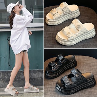 Dép Lê Nữ Tăng Chiều Cao 7cm Full Box, Dép Nữ Độn Đế Hot Trend