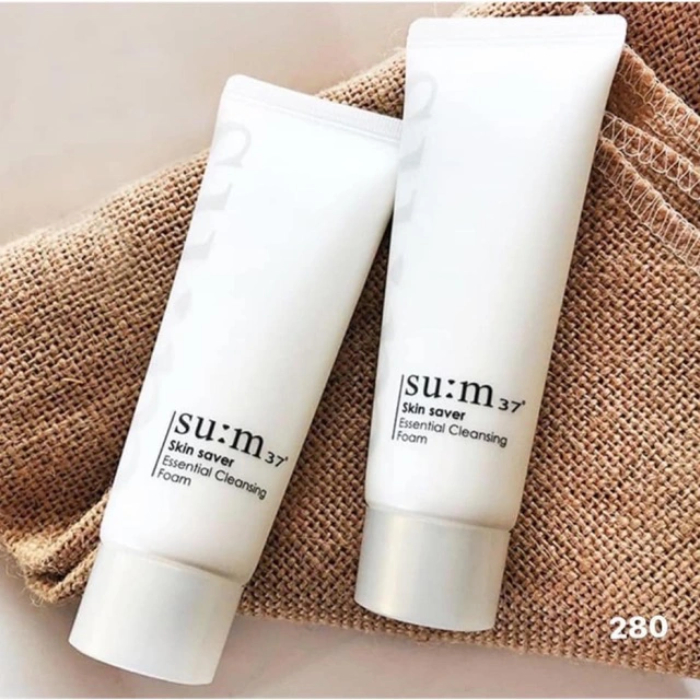 Sữa rửa mặt Su:m37 Skin Saver Essential Cleansing Foam Sum37 Làm sạch sâu Hàn Quốc 40ml