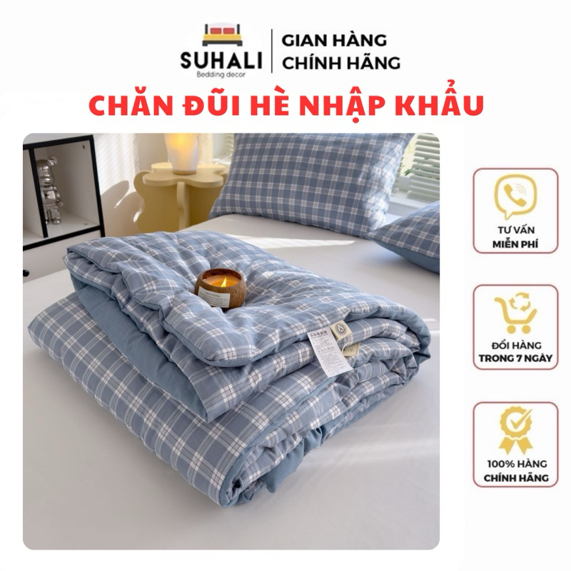 Chăn đũi hè kẻ nhập khẩu 2m x 2m3