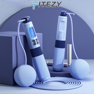 Dây nhảy không dây FITEZY đếm số đo Calo tại nhà có tạ sắt và dây lõi thép