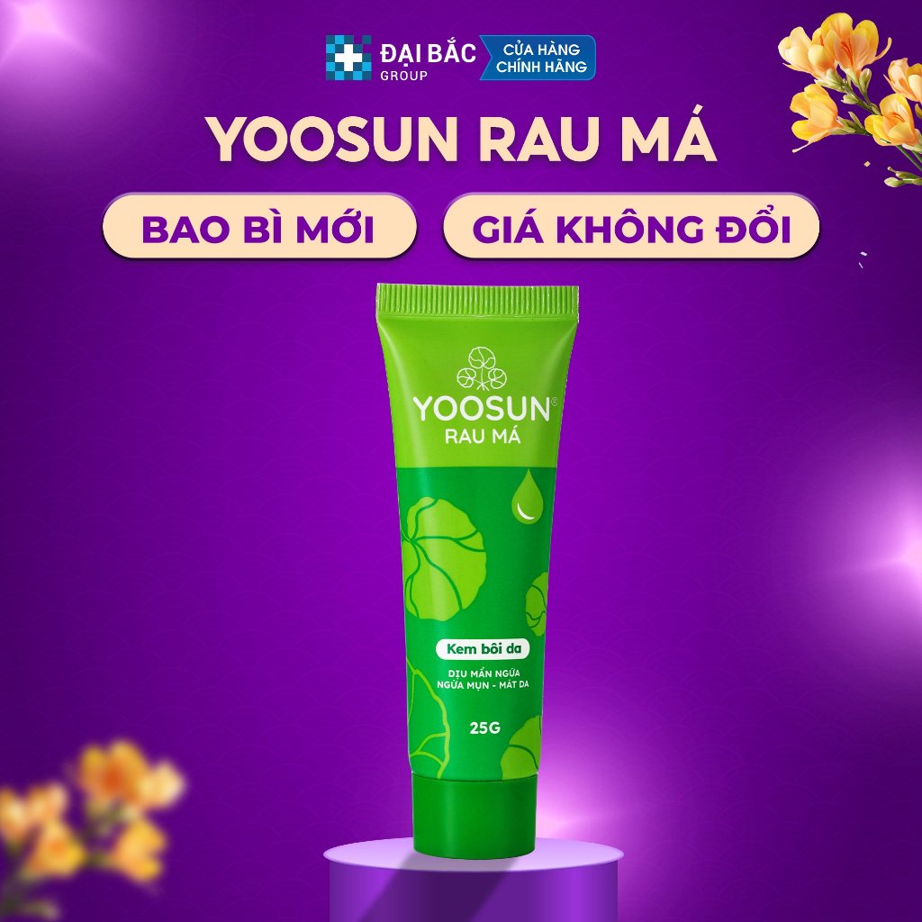 Combo 3 tuýp kem ngừa mụn, mát da, lành sẹo YOOSUN Acnes, Rau má ,Nghệ 25gr/tuýp