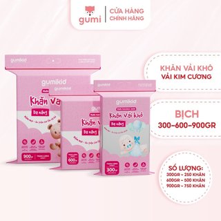 KHĂN VẢI KHÔ ĐA NĂNG DÀNH CHO MẸ VÀ BÉ GUMI 300/600/ 900g