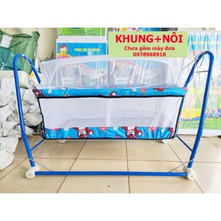 Nôi võng tự đưa cho bé ( sản phẩm có khung +nôi+ màn chống muỗi+miếng lót lưng cho bé chưa có máy đưa)