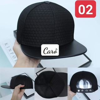 Mũ SNAPBACK hoạ tiết vân lưới phối da phong cách hip hop, Nón lưỡi trai nam nữ cá tính năng động