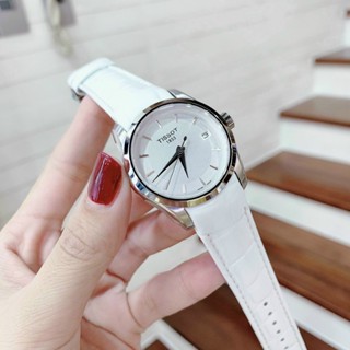   Tissot nữ cao cấp  Đồng hồ nữ Tissot dây da bóng mềm thời trang chống xước tặng kèm pin 