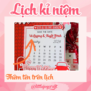 LỊCH ngày kỉ niệm trang trí Khung Ảnh, Scrapbook, Lovebox