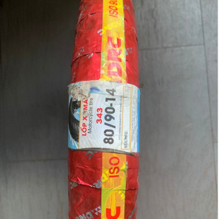 Lốp xe máy drc 80/90-14 gai 343 vỏ trước airblade, mio, click dùng ruột