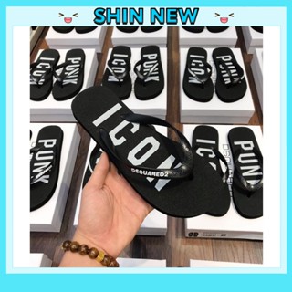 Dép Tông Nam DSQ xỏ ngón chữ ICON Hoạ Tiết cực chất hè 2024 thích hợp đi biển, đi dạo phố, du lịch size 38-43