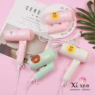 Máy sấy tóc mini cầm tay gấp gọn,tốc độ sấy nóng nhanh,icon nhiều hình thú khác nhau