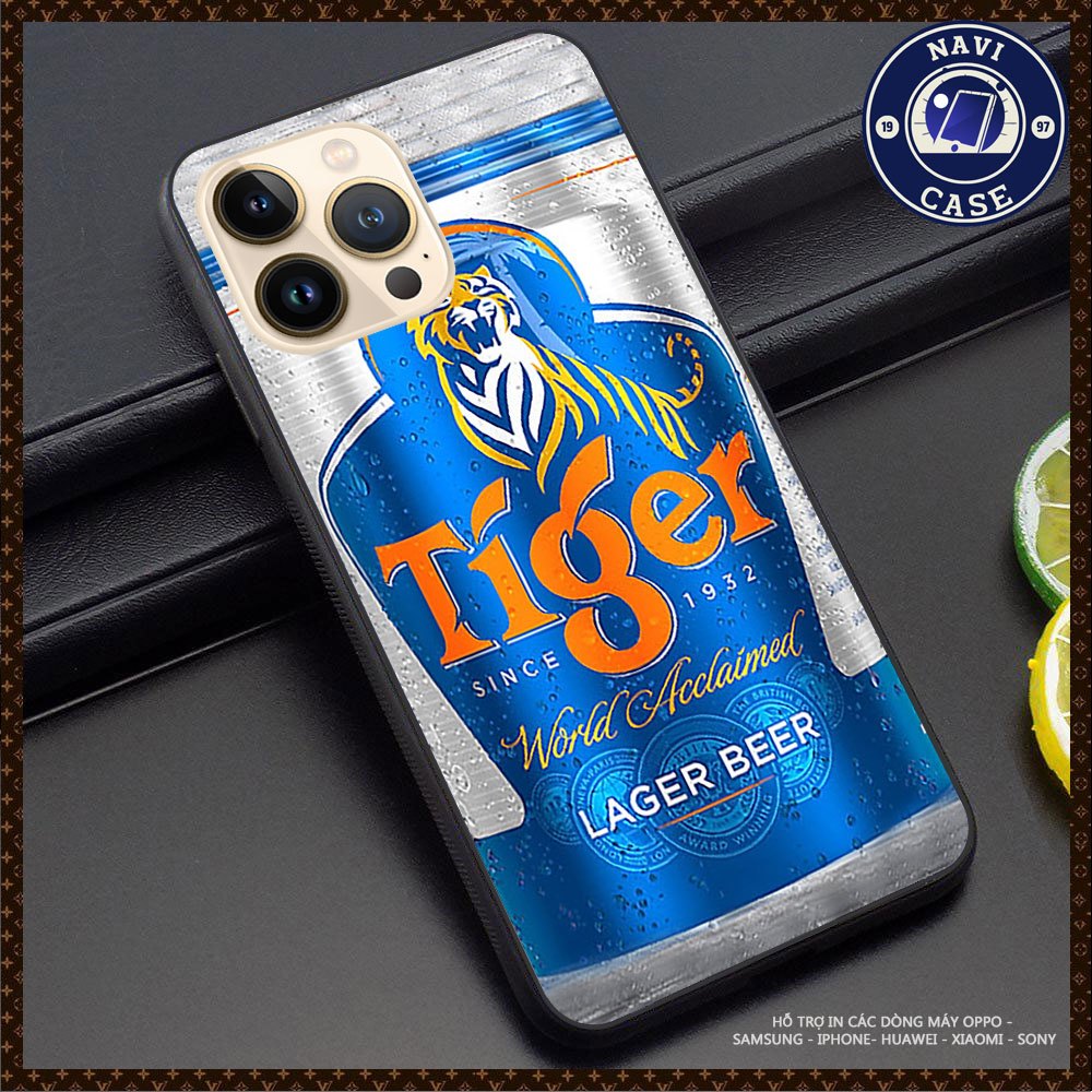 Ốp Điện Thoại Tráng Gương in hình bia Sài gòn , Tiger , Heineken cho Iphone 6 7 8 plus 11 12 pro max x xs xs max
