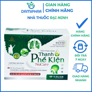 Thanh phế kiện nucare hộp 15 gói - thải độc phổi, bổ phổi, giảm ho, khó thở