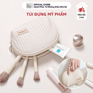 Túi đựng mỹ phẩm du lịch đồ trang điểm, đồ makeup, đồ skincare chất liệu da chống thấm nước | bóp đựng mỹ phẩm