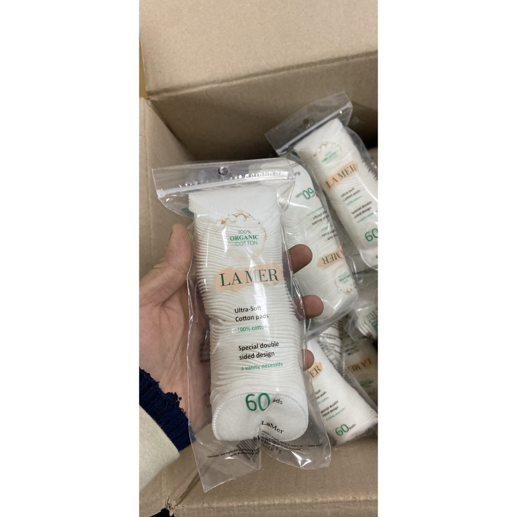 Bông tẩy trang La Mer mềm mịn cotton 60 - 120 - 201 miếng