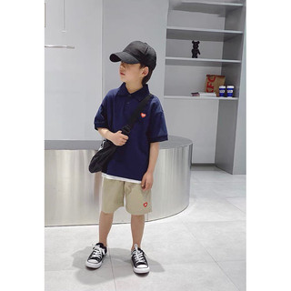 Bộ cho bé trai Áo polo quần kaki trái tim