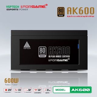 Nguồn PSU VSPTECH - IFORGAME AK600 80PLUS BRONZE
