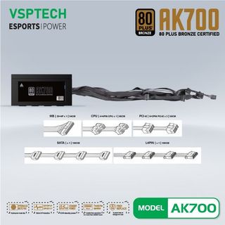 Nguồn PSU VSPTECH - IFORGAME AK700 80PLUS BRONZE