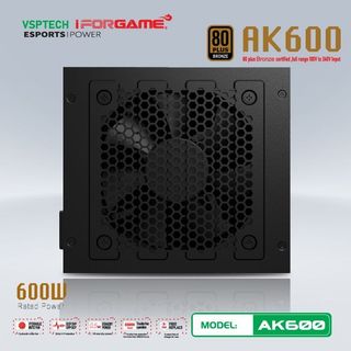 Nguồn PSU VSPTECH - IFORGAME AK600 80PLUS BRONZE