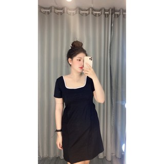 Đầm cổ vuông basic nữ bigsize