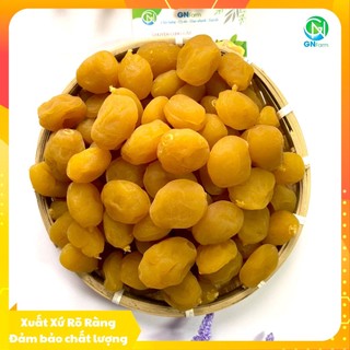 Mứt đào giòn đà lạt ô mai đào vàng không hạt sấy dẻo chua ngọt thơm ngon - hộp 500g