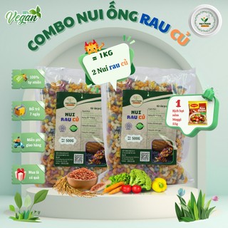 Nui ngũ sắc rau củ tự nhiên, Nui gạo ngũ sắc cao cấp dai mềm thơm ngon đủ dinh dưỡng,Ăn dặm cho bé - 500g