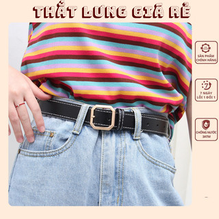 Thắt lưng nữ khóa vuông màu bạc thời trang Hàn Quốc TL11