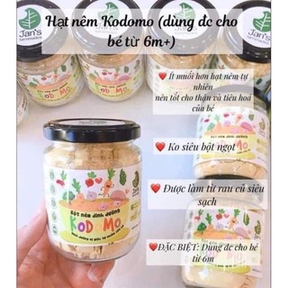 Bột nêm Kodomo 100% rau củ tự nhiên dành cho bé ăn dặm từ 6 tháng đến 3 tuổi