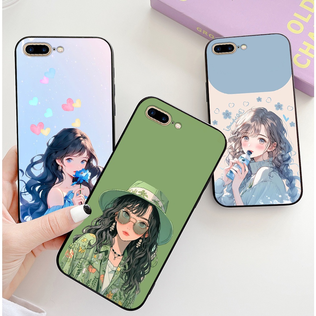 ốp lưng Iphone 7 / ip 8 / ip 7 Plus / ip 8 Plus in hình cô gái thời thượng , ốp xinh