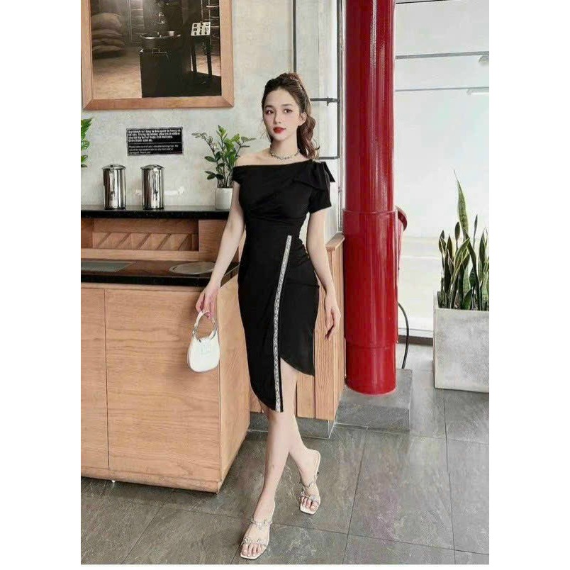 B042-BODY NƠ VAI KẾT CƯỜM (ĐẦM THIẾT KẾ đỏ, đen, vàng, xanh)